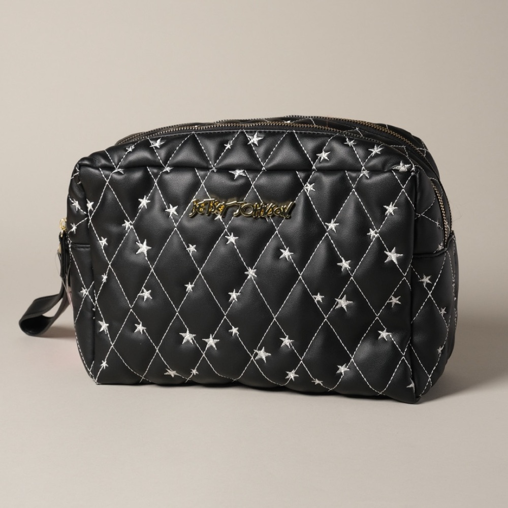 Betsy Johnson Celestial Black Cosmetic Case